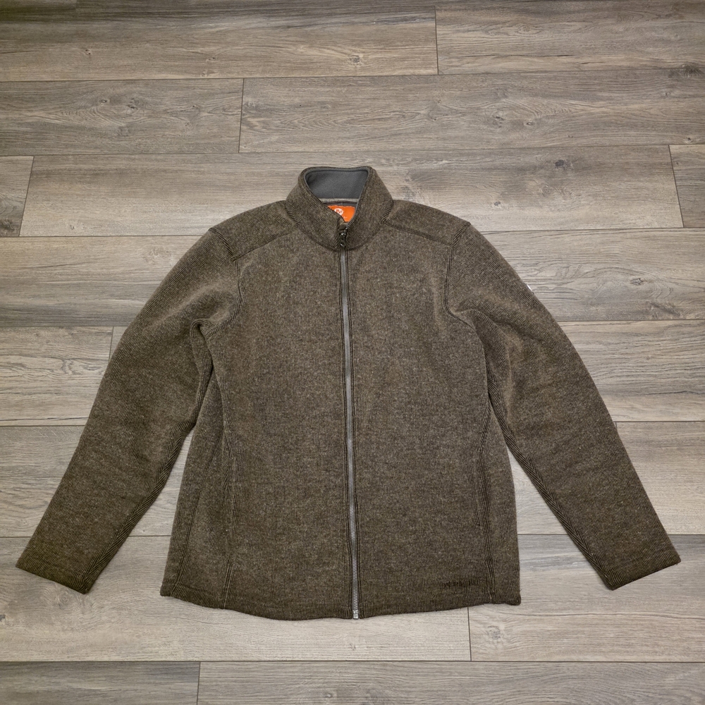 Merrell Select Performix Zip Thermal Sweater Brown Fleece Full Zip Cardigan